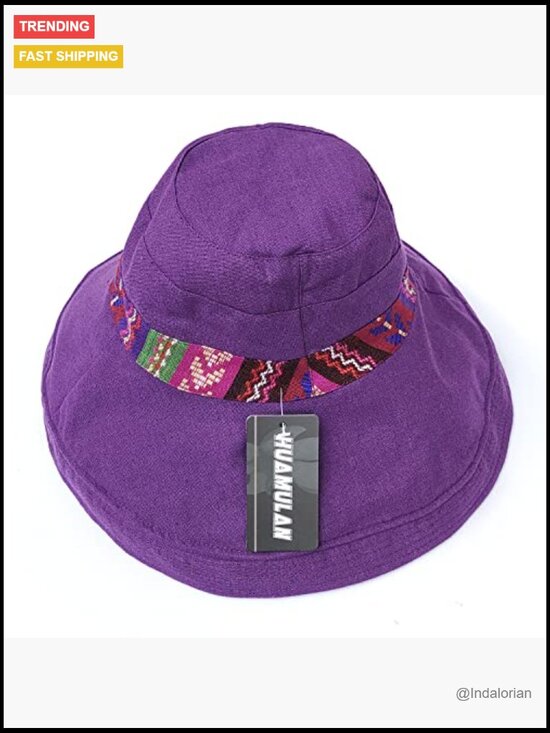 Women Wide Brim Sun Hat Wired Edge UPF 50+ Beach Fishing Hiking main image 4